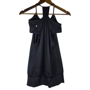 Lululemon Practice Freely Tank Top Size 4 Black Yoga Gym Running Athletic Women